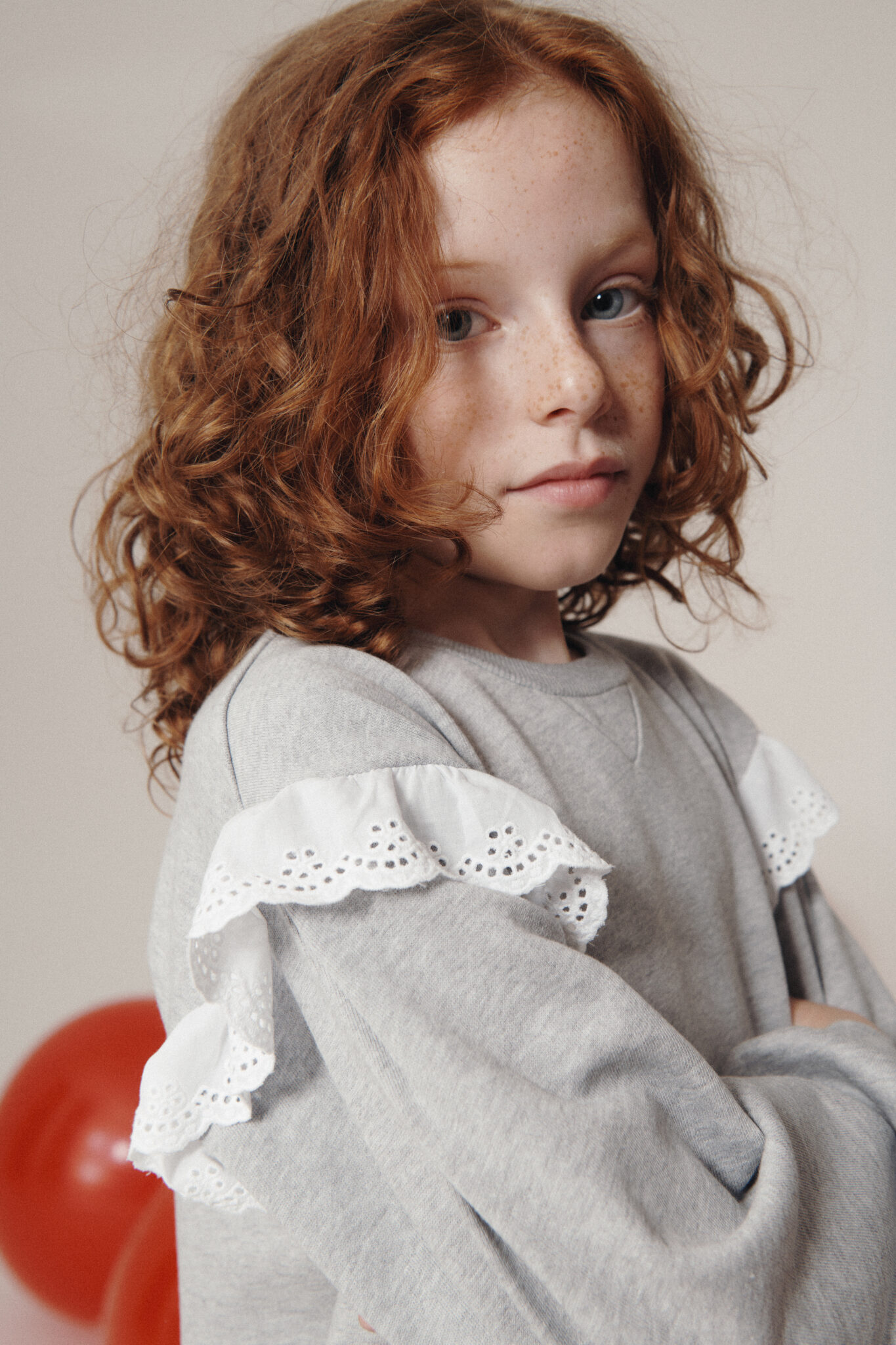 lace details on a sweater