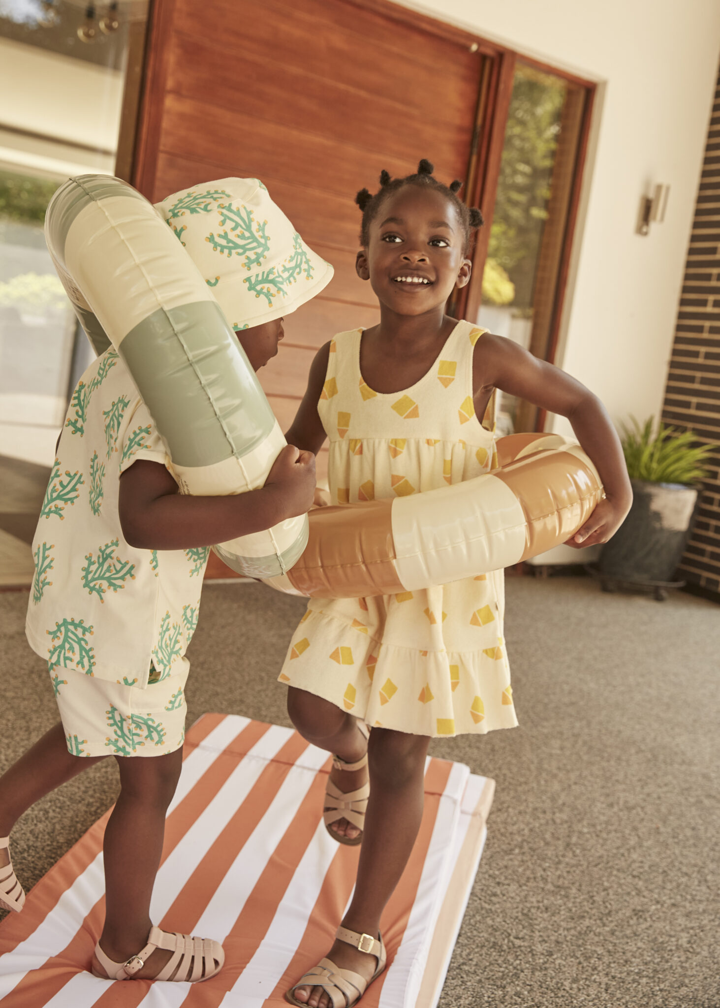 bonniemob-ss2423- SILKY- 3485-241_kids terry sun dress_yellow_BONNIEMOB_SS24_2