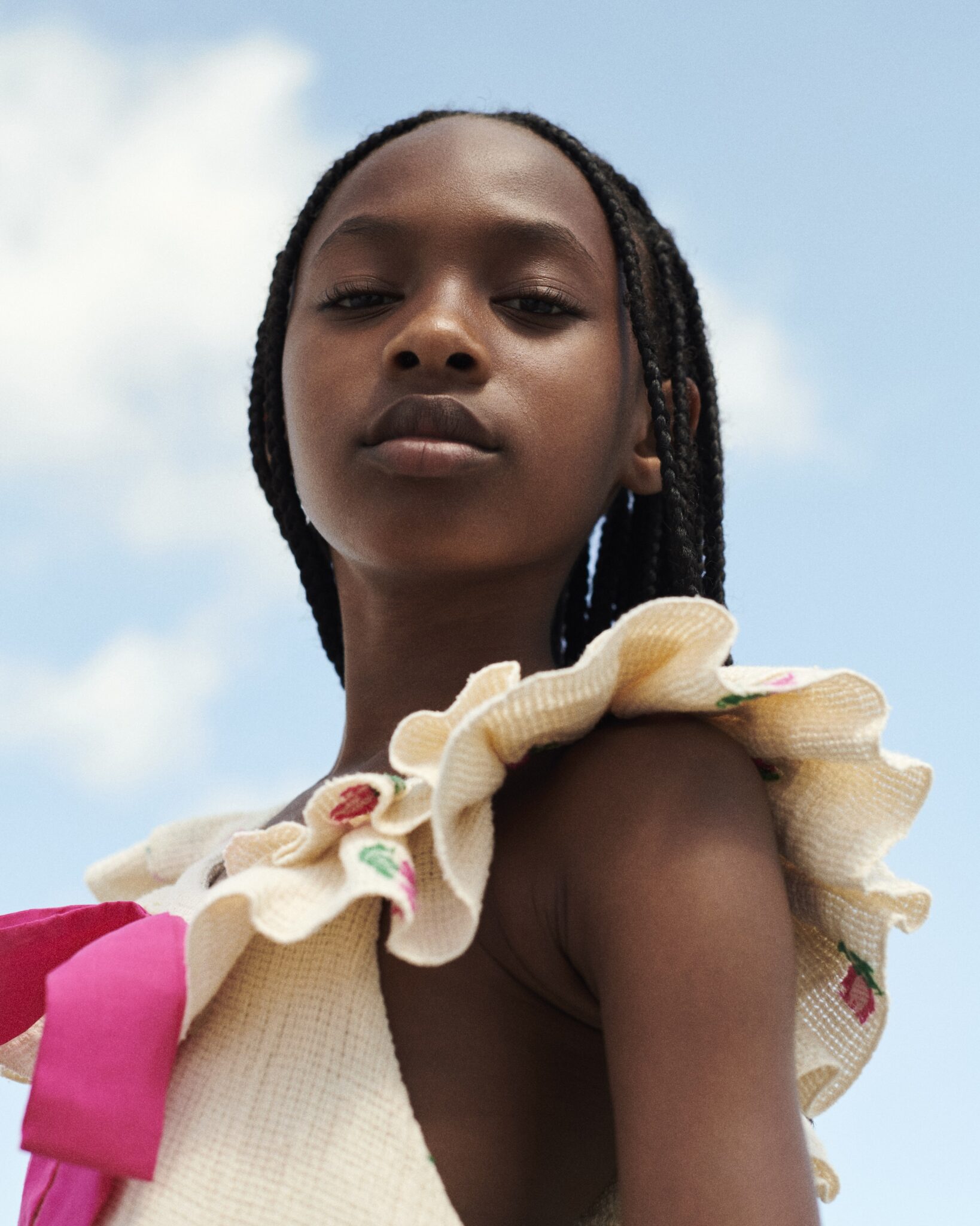 black girl model, bebe organic campaign