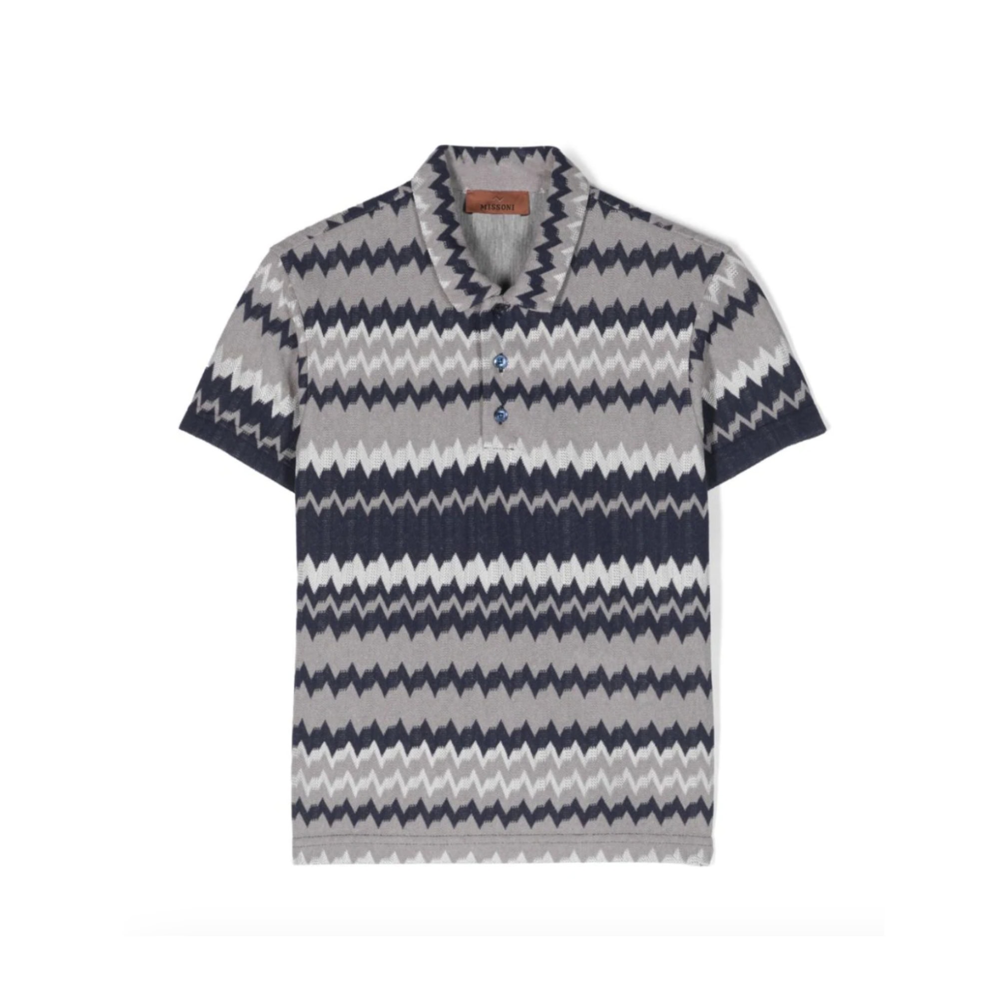 zig-zag black&white polo shirt
