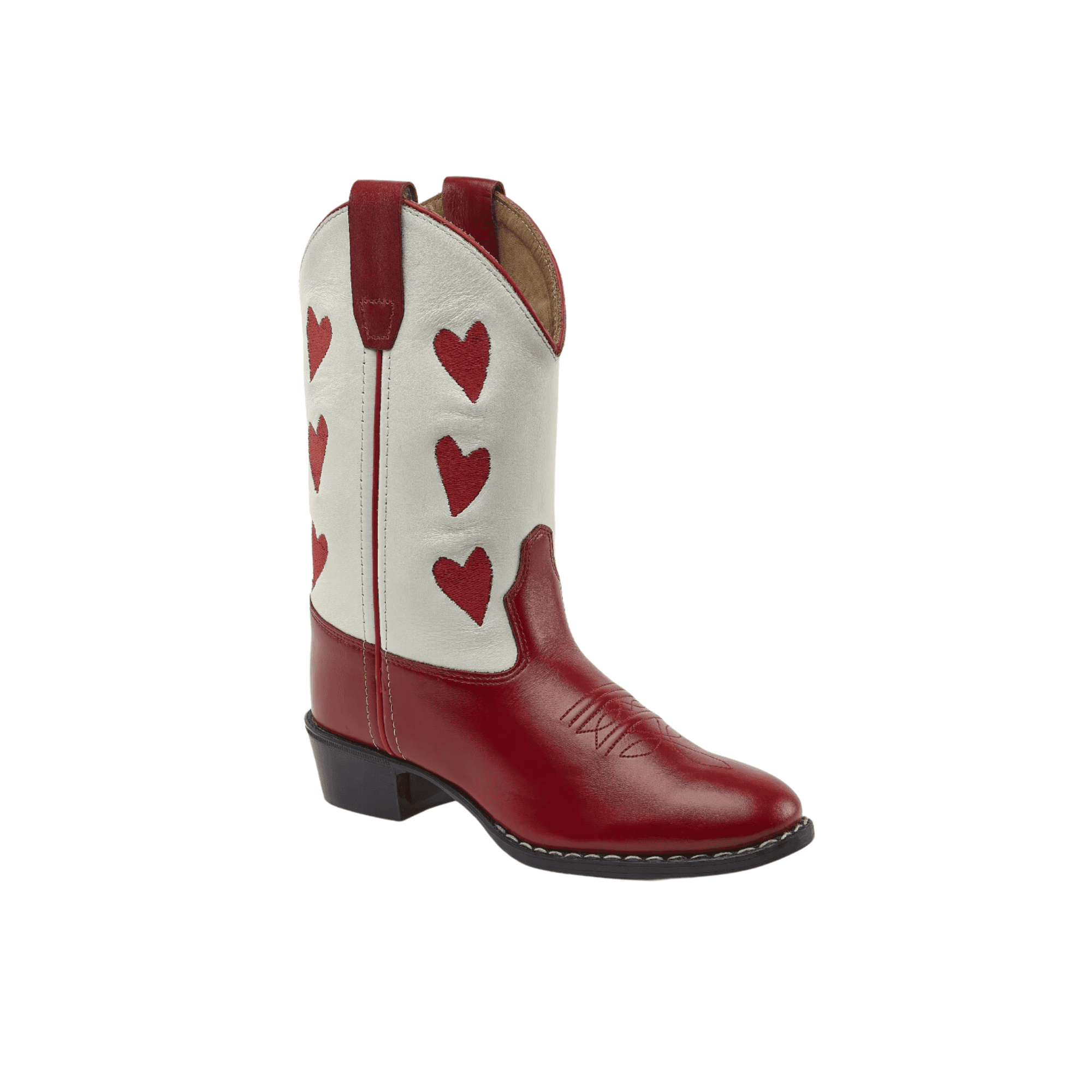 cowboy boots rossi con cuori