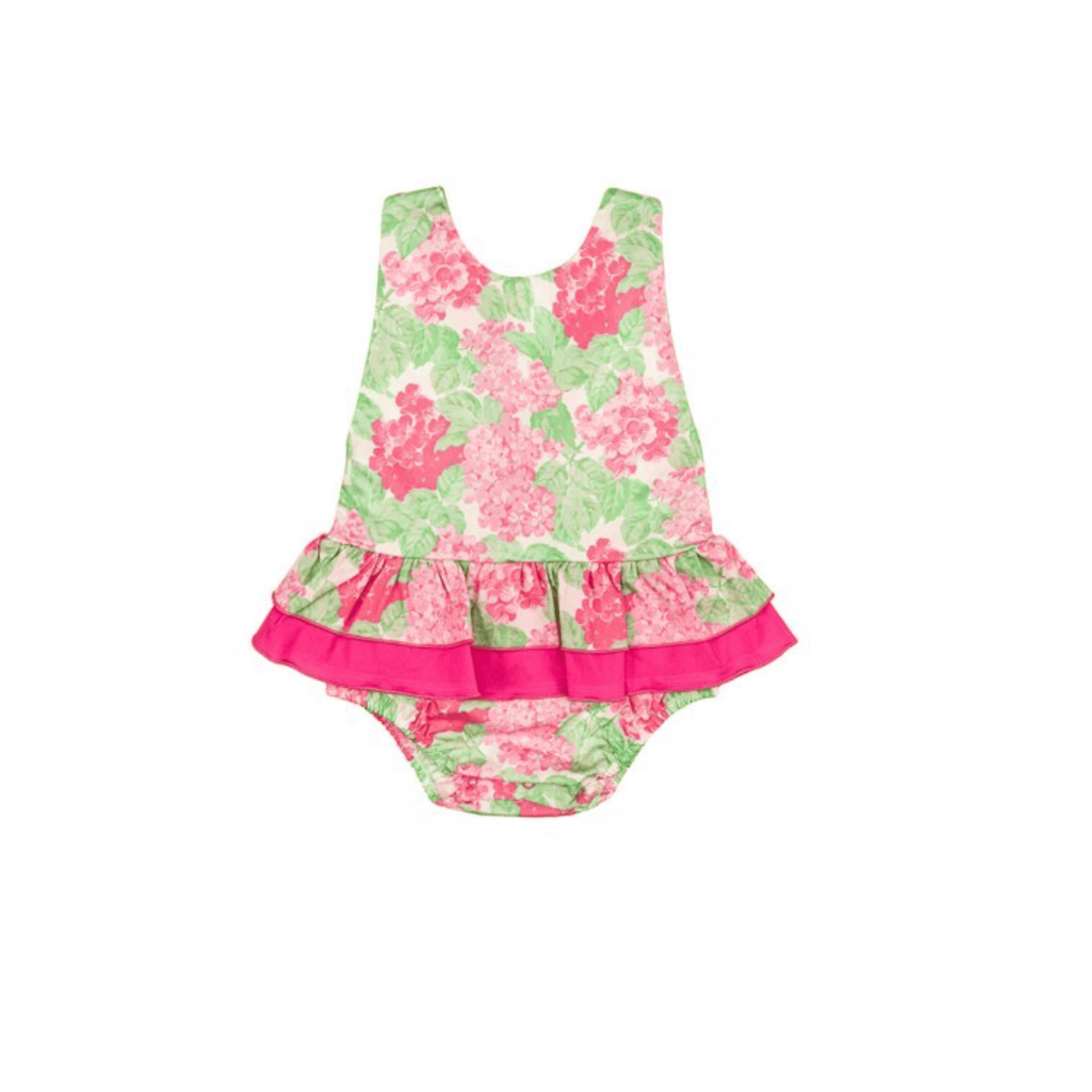 costume intero bambina con fiori