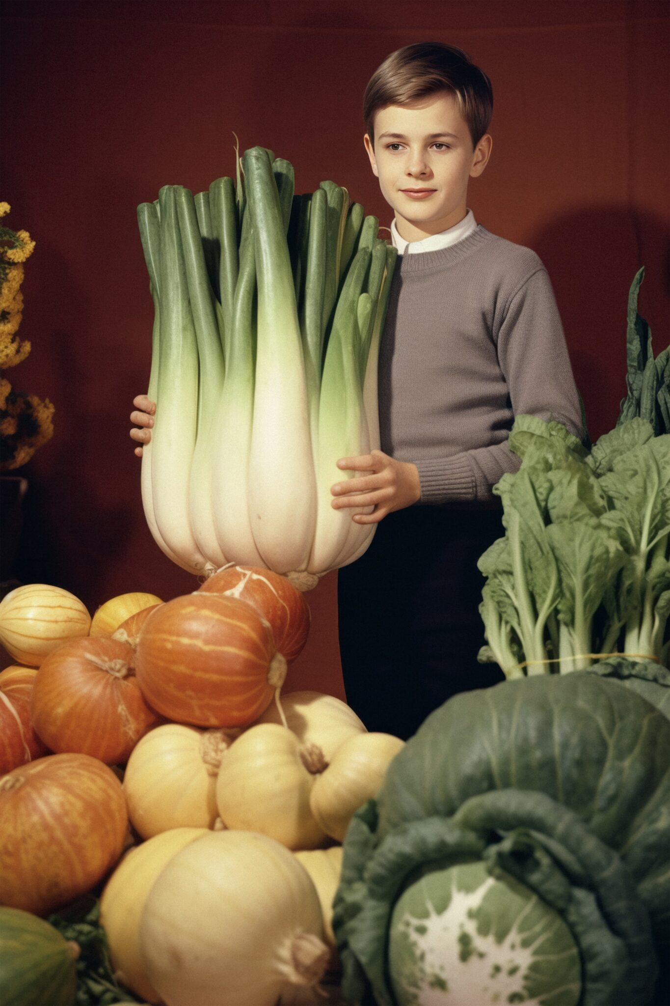 Bruce Eesly. Peter Trimmel wins first prize for his UHY fennel at the Kooma Giants Show in Limburg