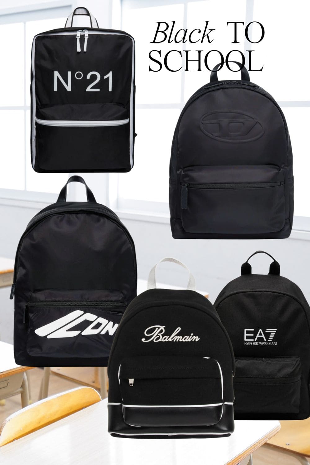 zaini neri per la scuol