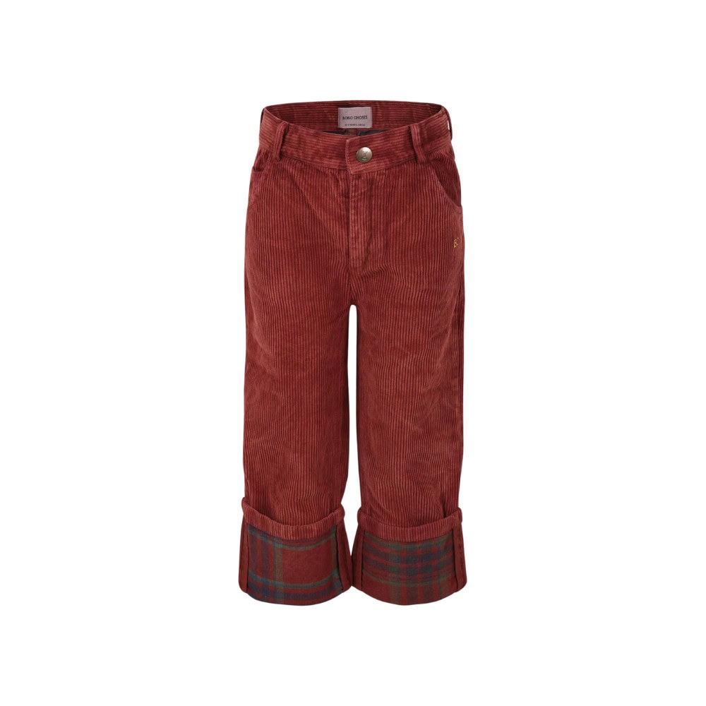 pantalone di velluto a coste bordeaux