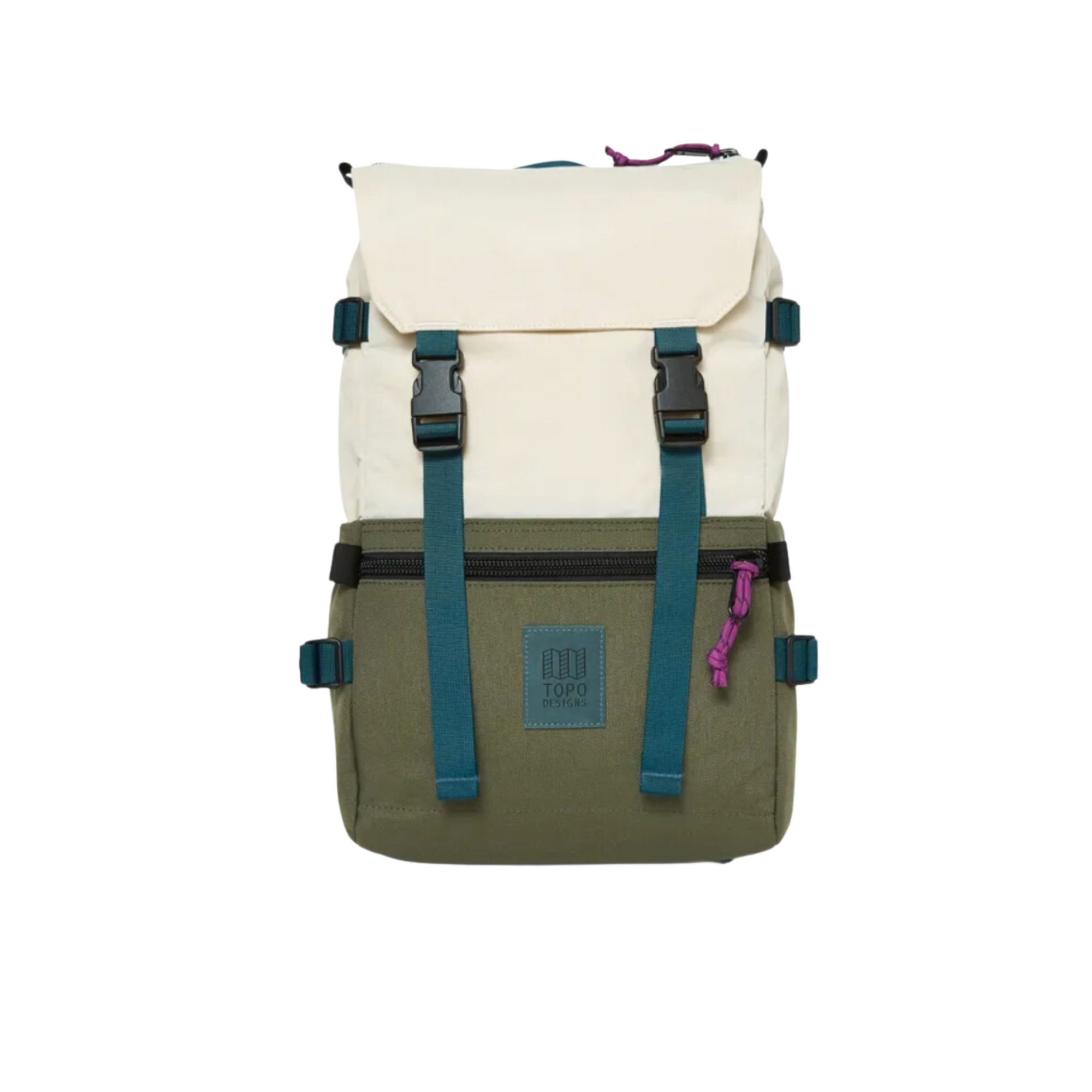 backpack block color per la scuola verde e bianco