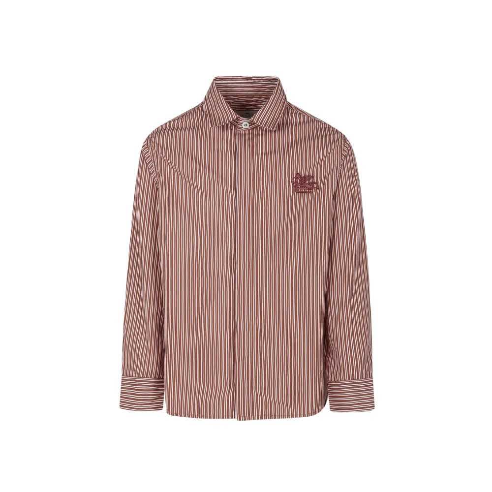 camicia con logo etro