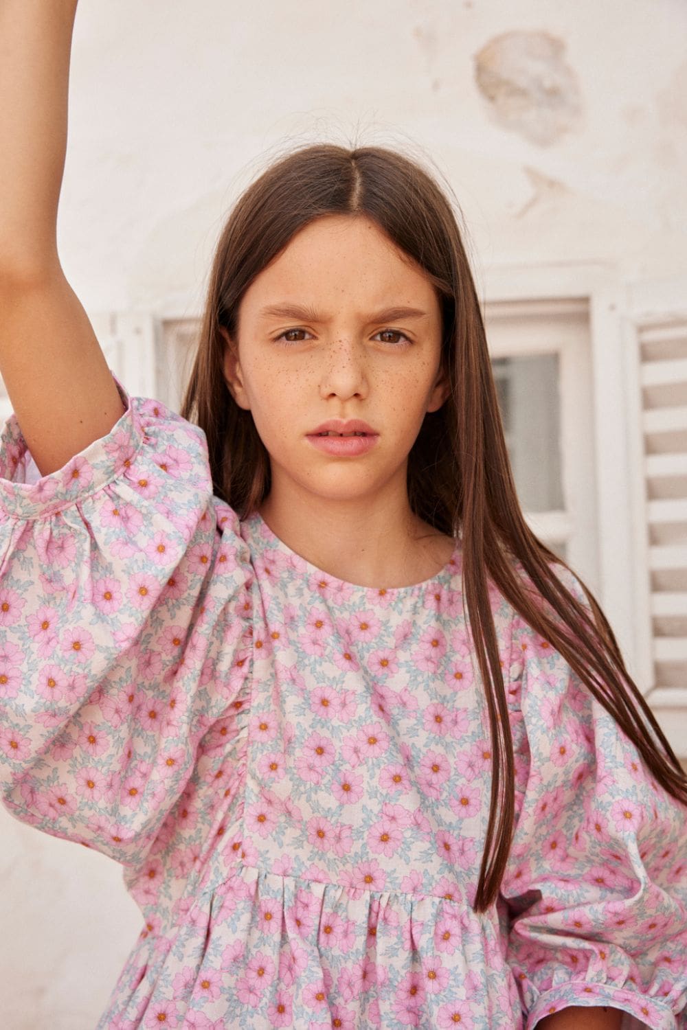 flower print dress girl
