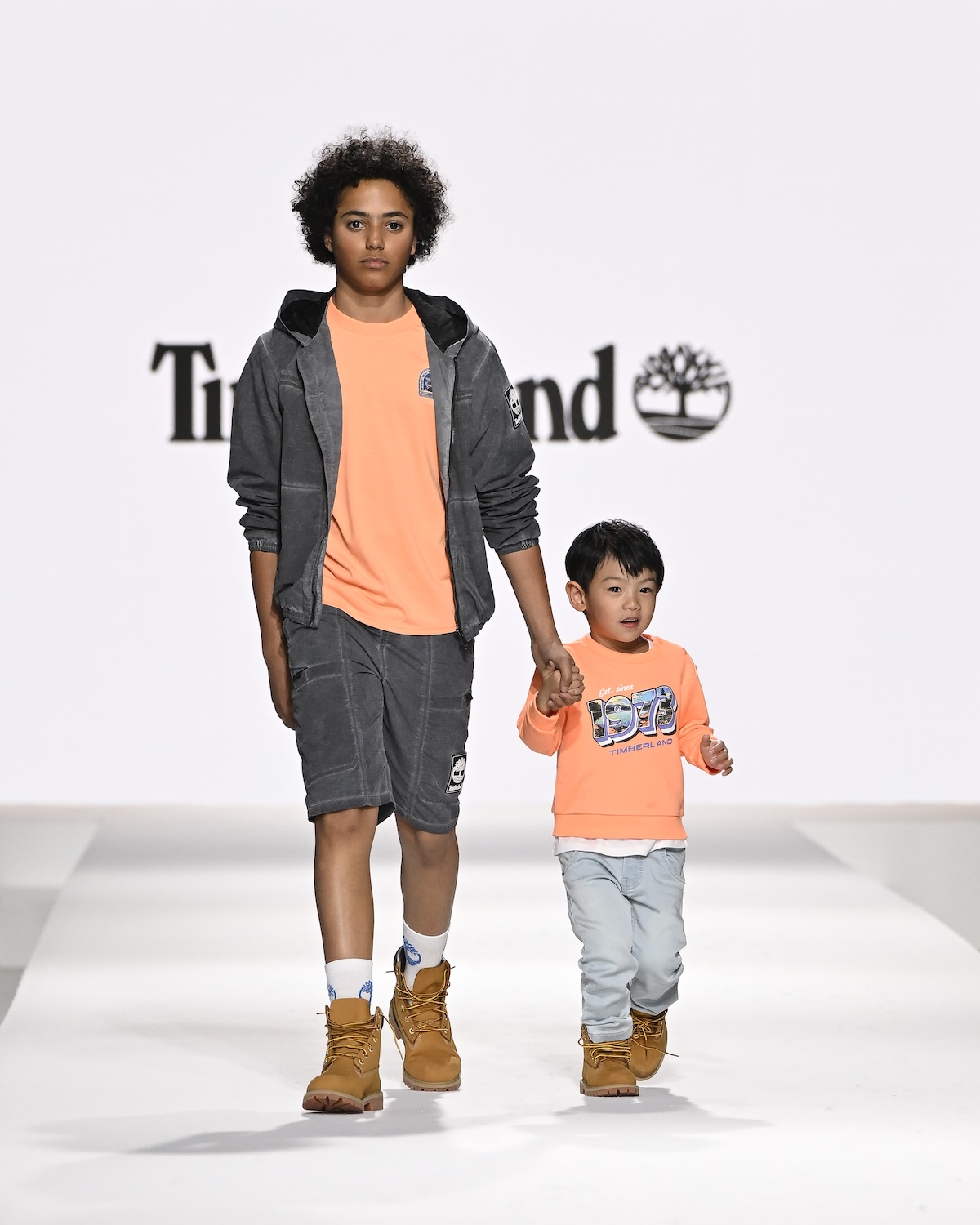 A model wearing an original creation from the Kids Around fashion Show