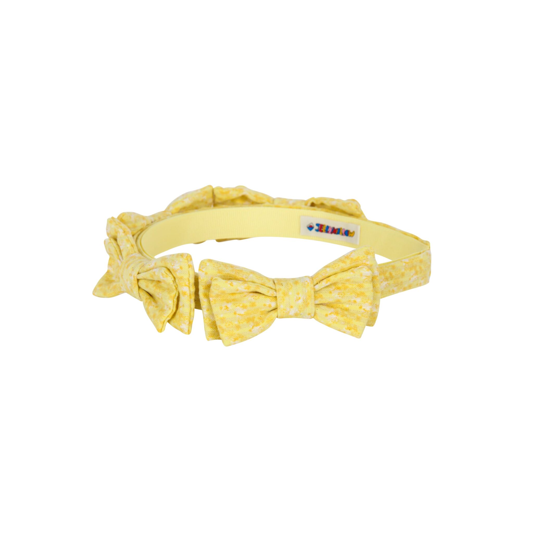 yellow headband with bows
