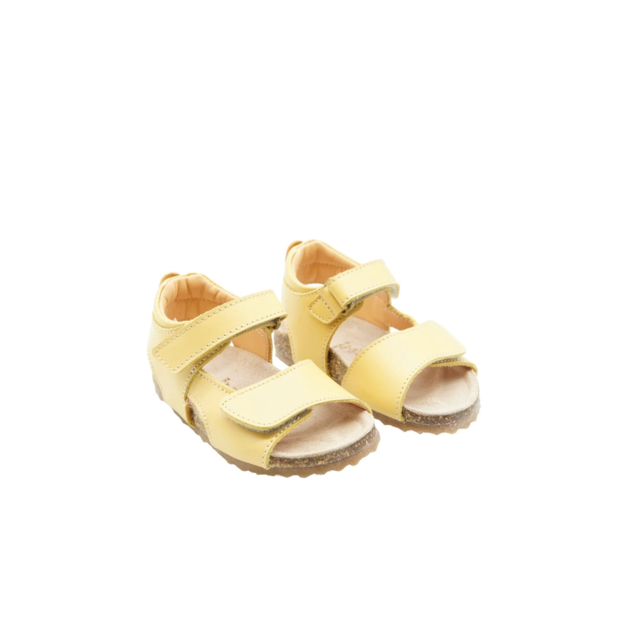 yellow sandals leather two straps