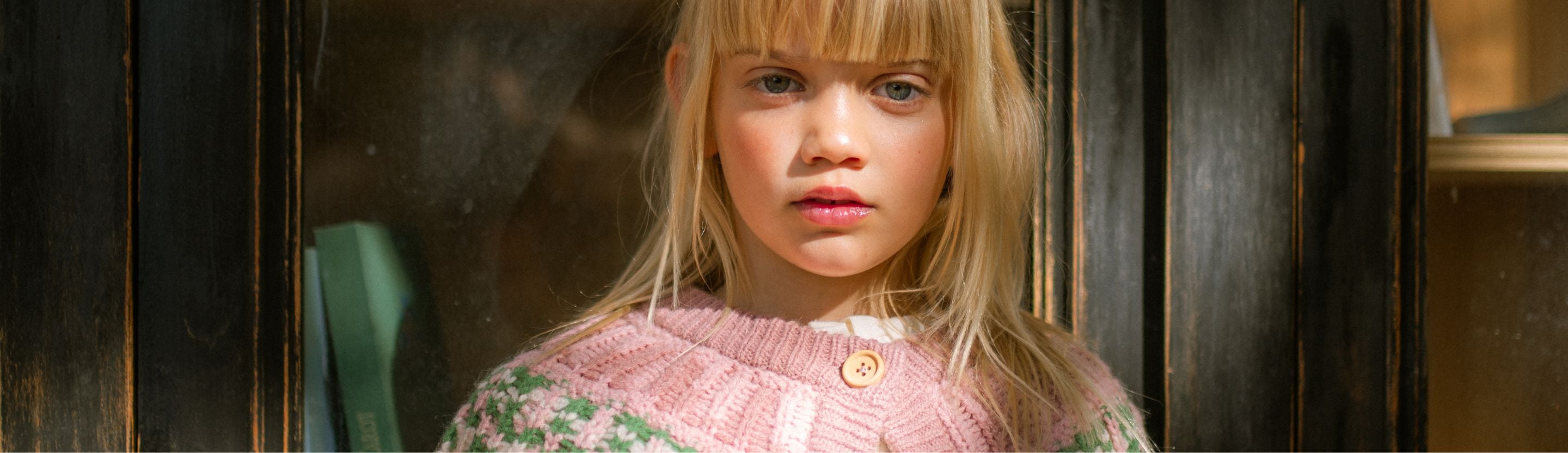 girl with a big cardigan