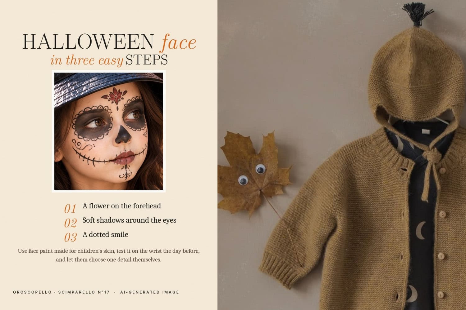 babylook for halloween and facepaint